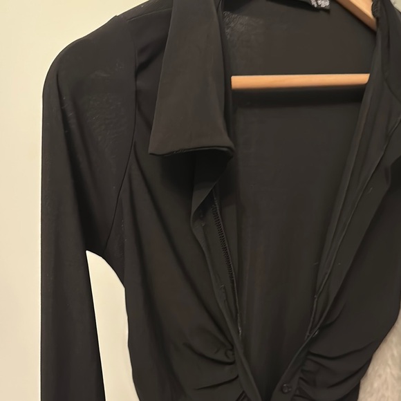 MISSGUIDED Black Ruched Dress - Picture 3 of 4